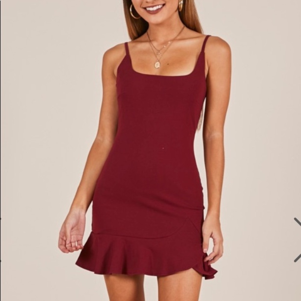 Wine color dress